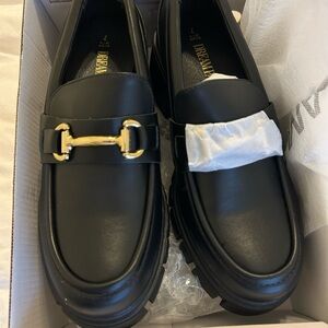 Dream Pairs Black Loafers with Gold Detail